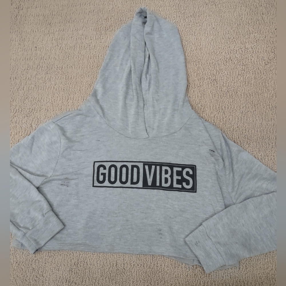 Good vibe cropped hoodie. Nwot